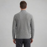 Ribbed Knit Zip-Up Cardigan for Men - View 13