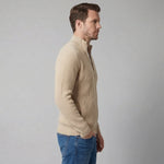 Ribbed Knit Zip-Up Cardigan for Men - View 2