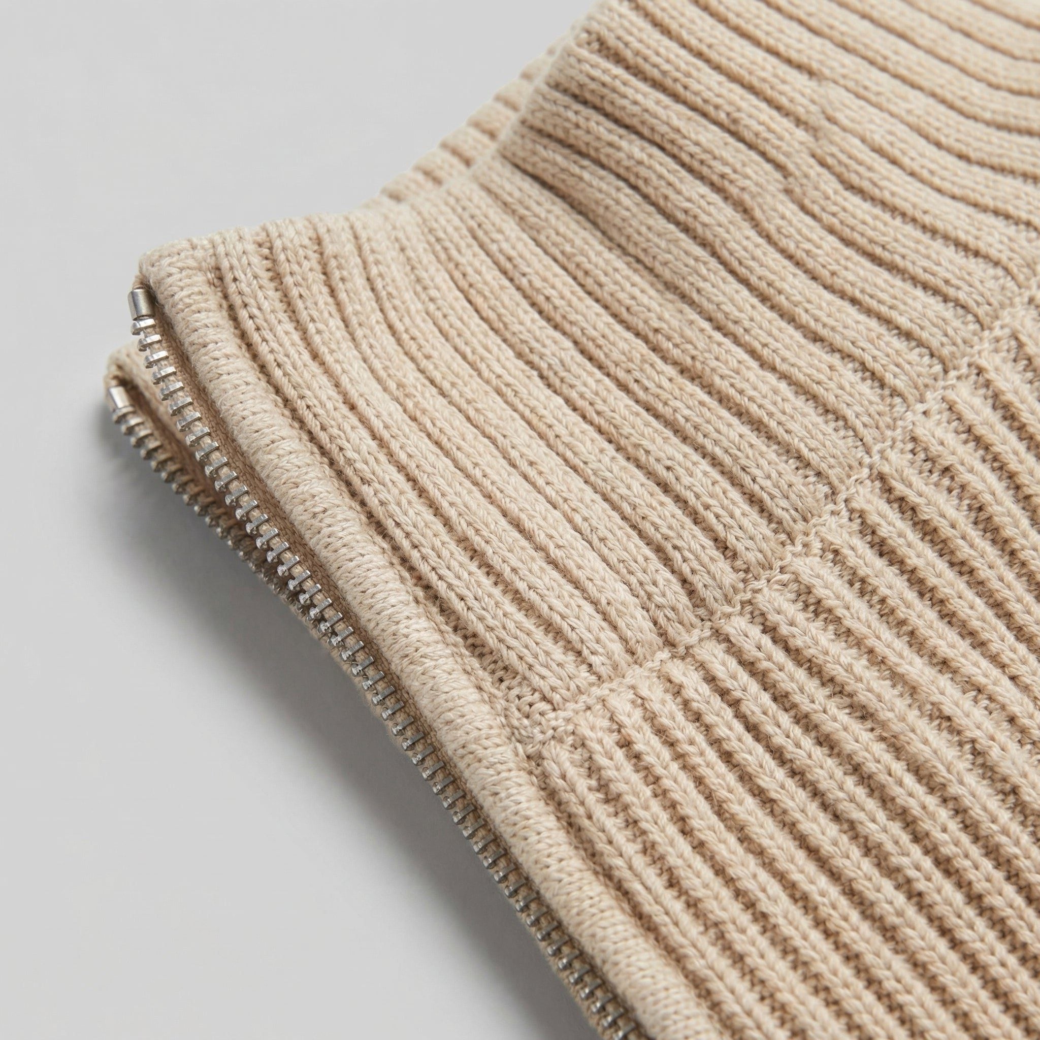 Ribbed Knit Zip-Up Cardigan for Men - View 4