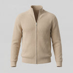 Ribbed Knit Zip-Up Cardigan for Men - View 5