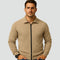 Ribbed Knit Zip-Up Jacket for Men