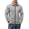 Ribbed Knit Zip-Up Jacket for Men - Lichtgrijs