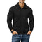 Ribbed Knit Zip-Up Jacket for Men - Zwart