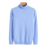 Roll Neck Knit Jumper for Men - Light Blue