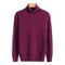 Roll Neck Knit Jumper for Men - Burgundy