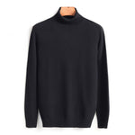 Roll Neck Knit Jumper for Men - Black