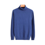 Roll Neck Knit Jumper for Men - Blue