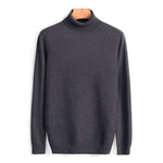 Roll Neck Knit Jumper for Men - Grey