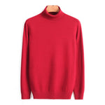 Roll Neck Knit Jumper for Men - Red