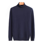 Roll Neck Knit Jumper for Men - Navy