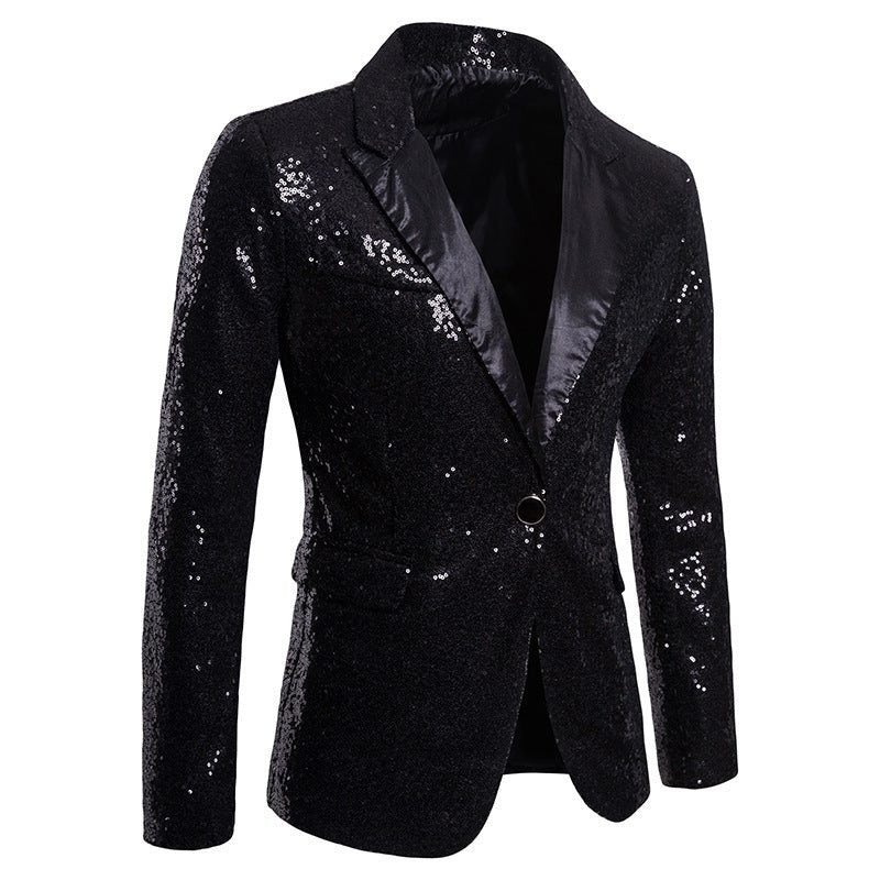 Sequin Blazer for Men - Black