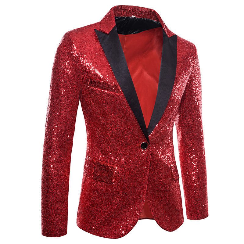 Sequin Blazer for Men - Red