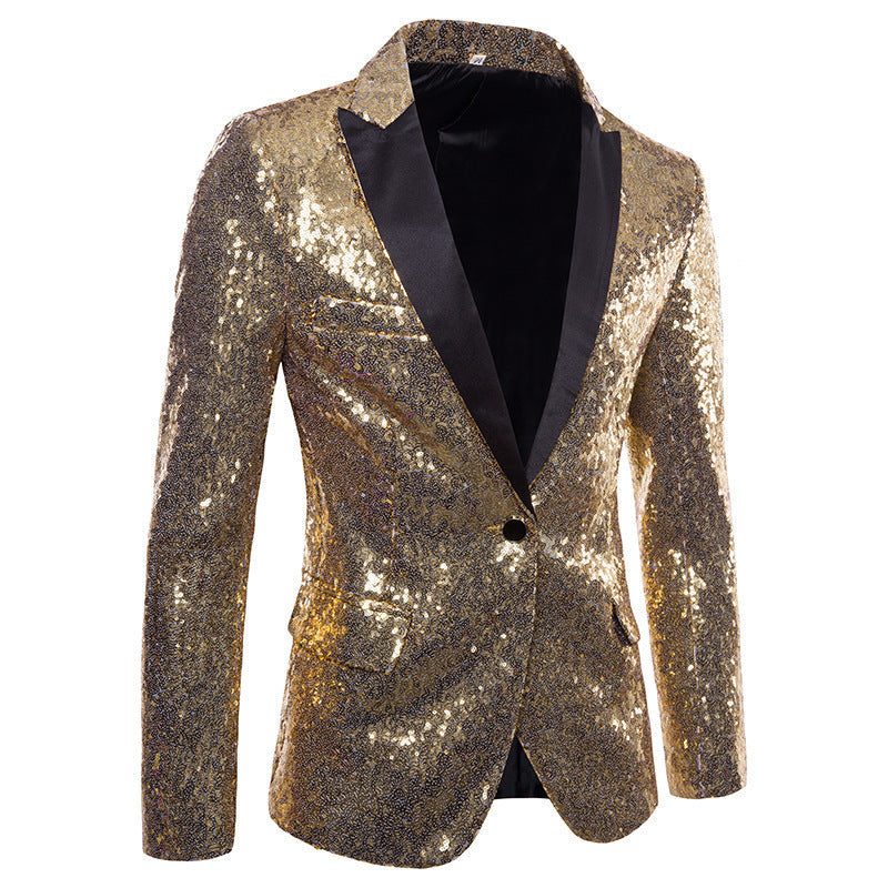 Sequin Blazer for Men - Gold
