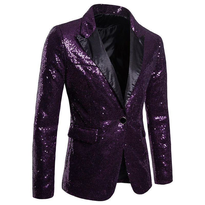 Sequin Blazer for Men - Purple