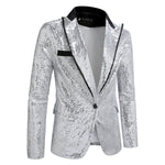 Sequin Lapel Blazer for Men - View 3