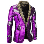 Sequin Lapel Blazer for Men - View 3