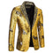 Sequin Lapel Blazer for Men - Gold