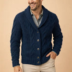 Shawl Collar Button-Up Knit Cardigan for Men - View 2