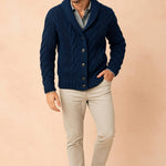 Shawl Collar Knit Cardigan for Men - View 6