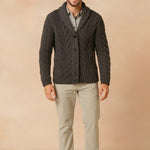 Shawl Collar Knit Cardigan for Men - View 8