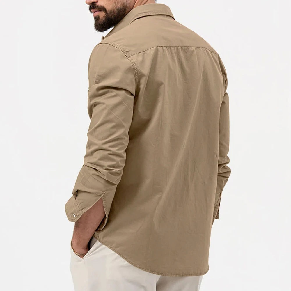 Wrinkle Resistant Button-Down Shirt for Men