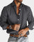 Slim Fit Button-Down Long Sleeve Shirt for Men - Donkergrijs