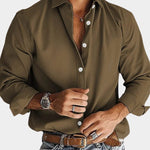 Slim Fit Button-Down Long Sleeve Shirt for Men - Bruin