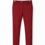 Slim Fit Chino Trousers for Men - Rood