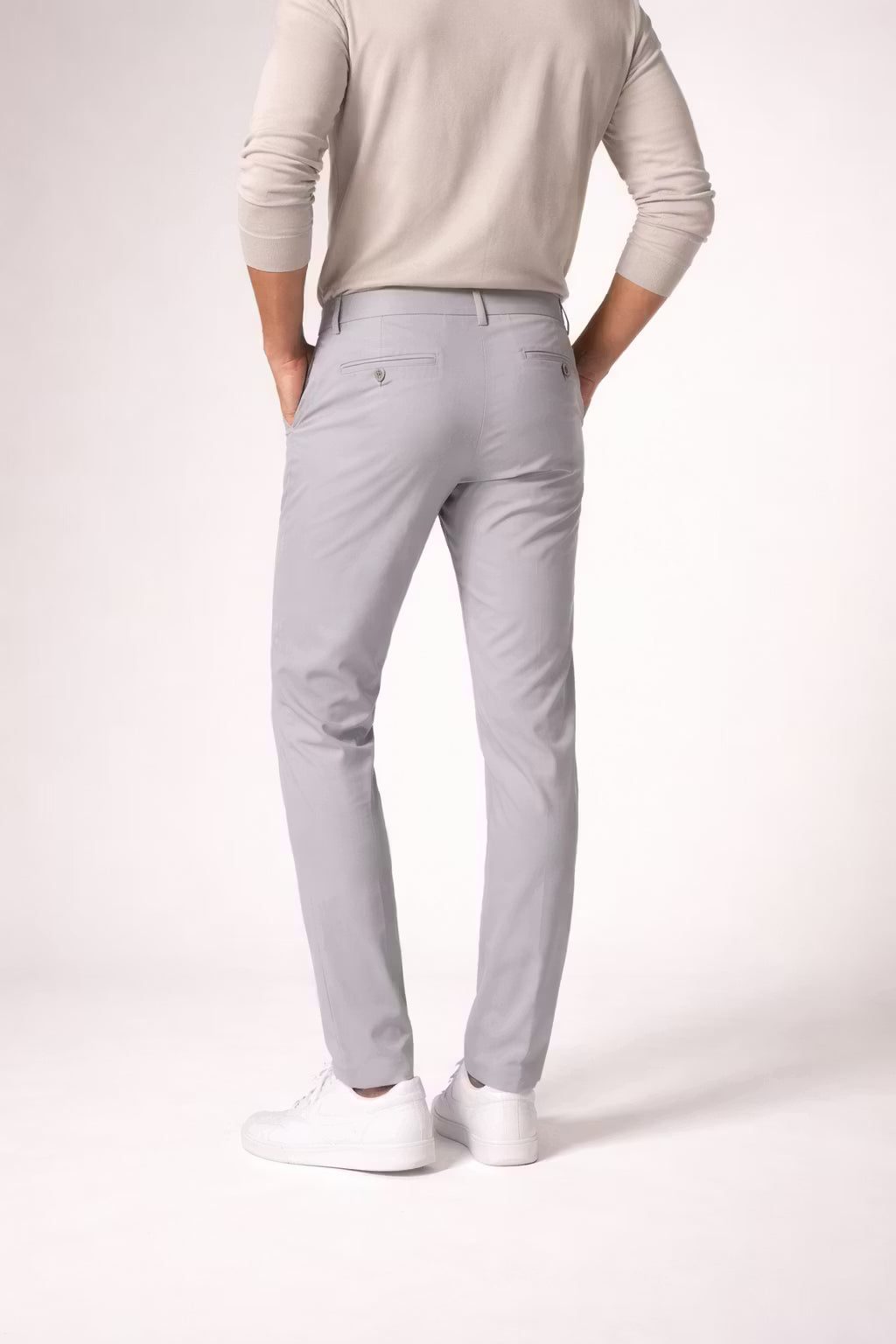 Slim Fit Chino Trousers for Men - View 3