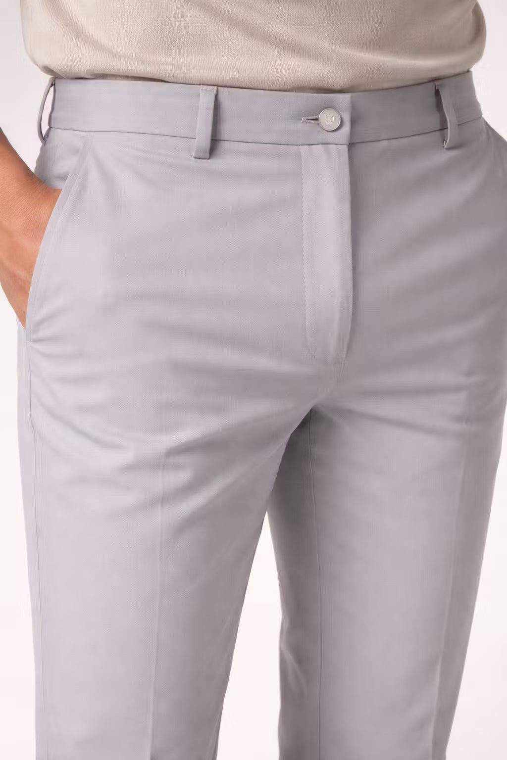 Slim Fit Chino Trousers for Men - View 4