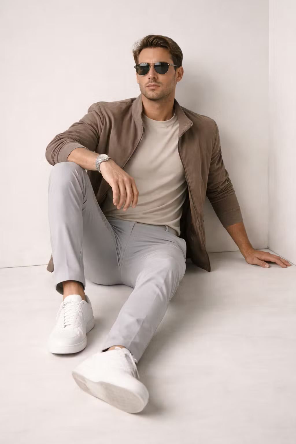 Slim Fit Chino Trousers for Men - View 5