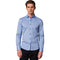 Slim Fit Satin Shirt with Long Sleeves for Men - Blue
