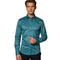 Slim Fit Satin Shirt with Long Sleeves for Men - Green