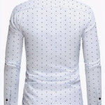 Slim Fit Long Sleeve Shirt with Micro Texture for Men - View 2