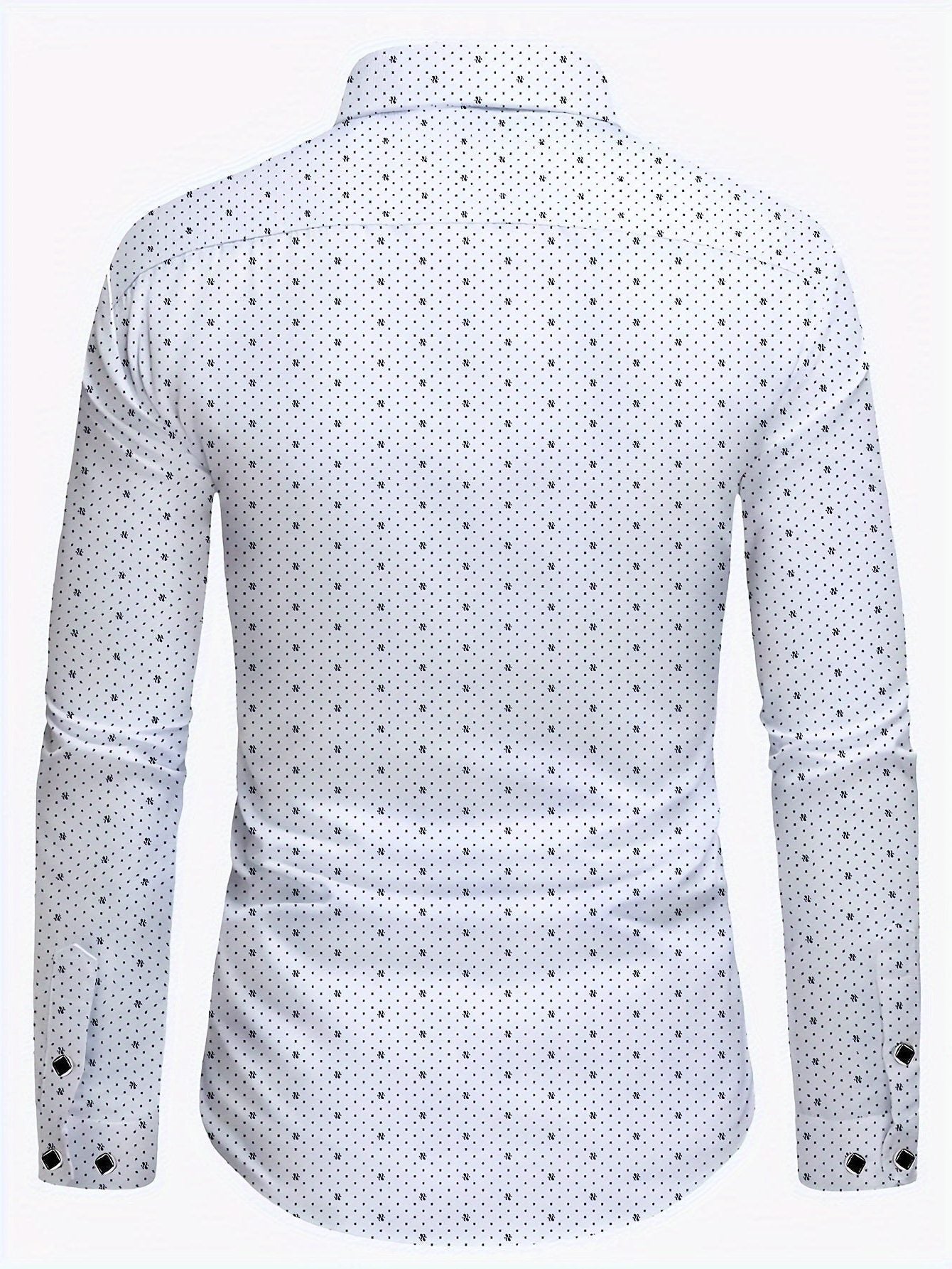 Slim Fit Long Sleeve Shirt with Micro Texture for Men - View 2