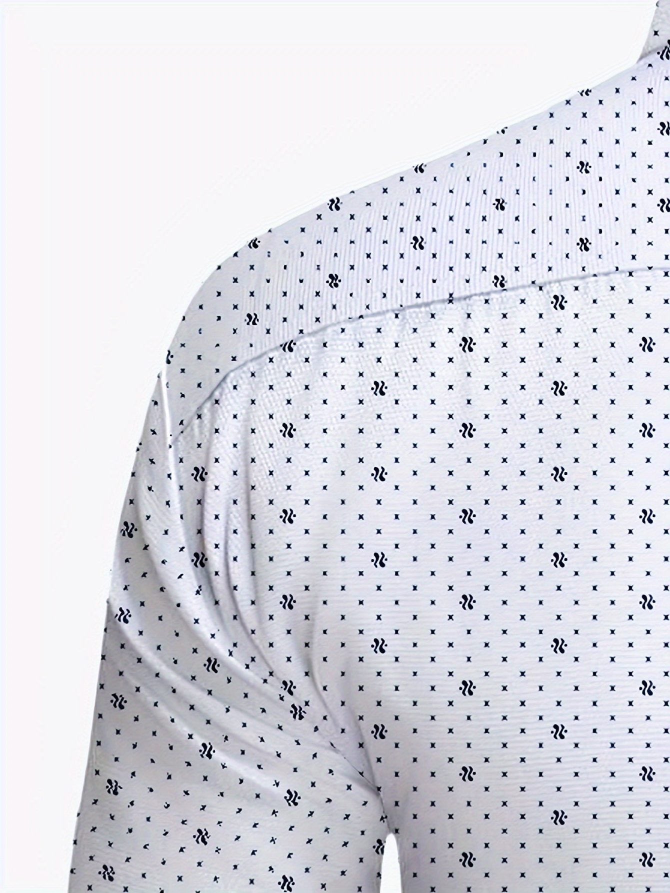 Slim Fit Long Sleeve Shirt with Micro Texture for Men - View 3