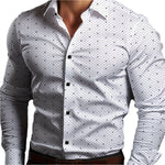 Slim Fit Long Sleeve Shirt with Micro Texture for Men - View 4