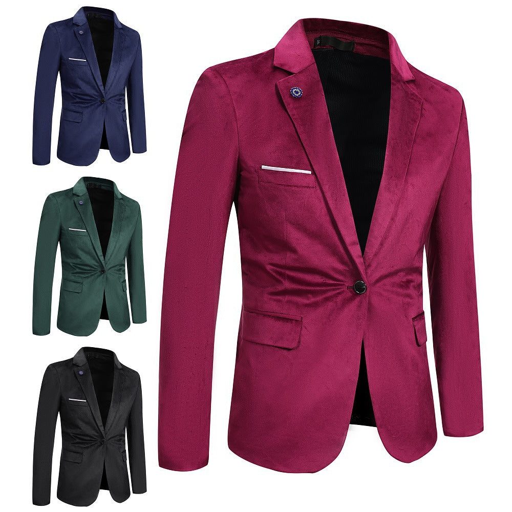 Slim Fit Velvet Blazer for Women