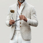 Stand Collar Single Breasted Cardigan for Men - View 3