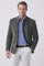 Stand Collar Suede Look Jacket for Men - Slate Grey