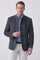 Stand Collar Suede Look Jacket for Men - Charcoal Grey