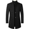 Stand Collar Wool Coat for Men - Assorted