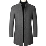 Stand Collar Wool Coat for Men - View 5