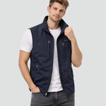Stand Collar Zip-Up Gilet for Men