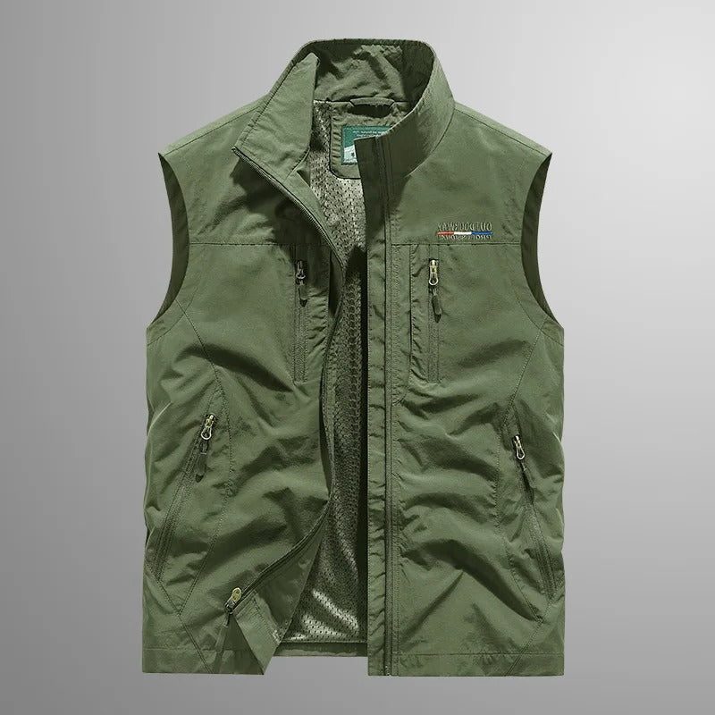 Stand Collar Zip-Up Gilet for Men - View 11