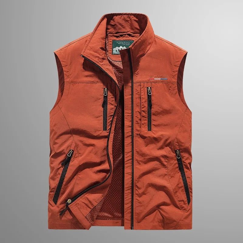 Stand Collar Zip-Up Gilet for Men - View 12