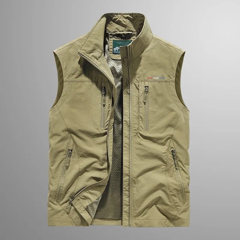 Stand Collar Zip-Up Gilet for Men - View 13