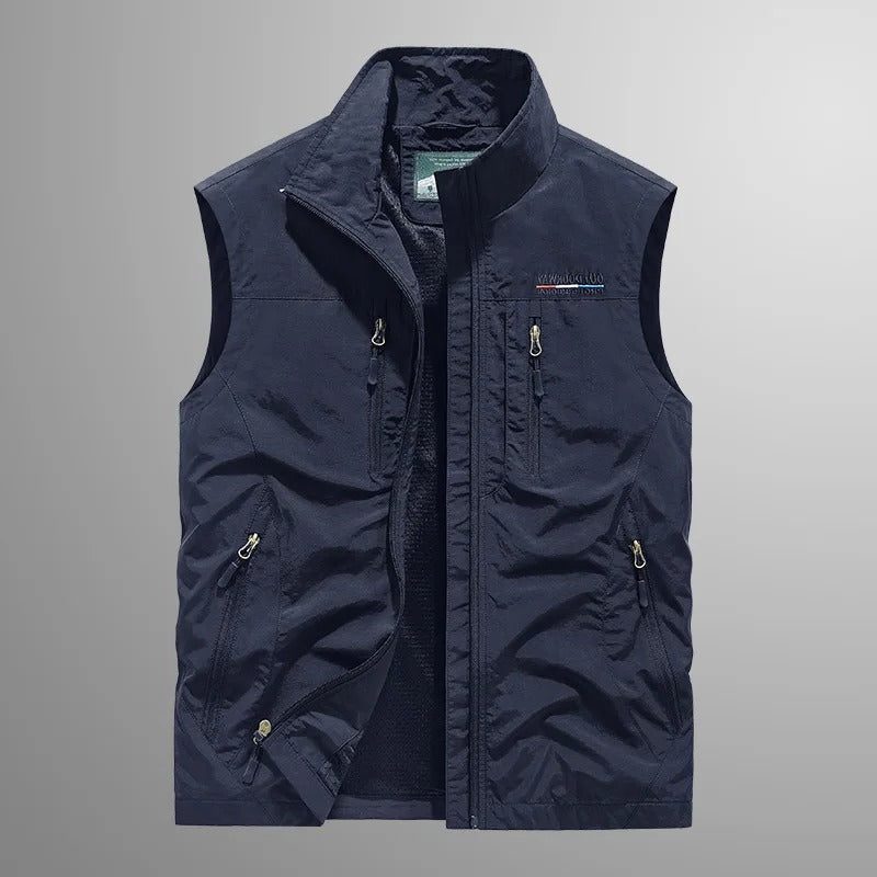 Stand Collar Zip-Up Gilet for Men - View 14