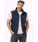 Stand Collar Zip-Up Gilet for Men - Donkerblauw