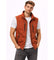 Stand Collar Zip-Up Gilet for Men - Rood
